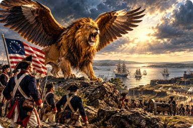 Lion & Eagles Wings - England & USA